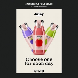 新鲜果汁广告海报设计