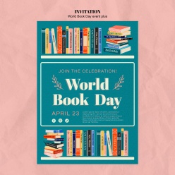 世界图书日免费海报设计