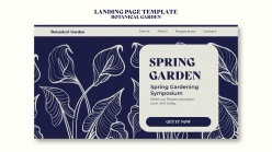 植物园网页模板PSD设计