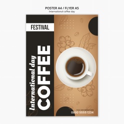 咖啡宣传广告设计PSD素材