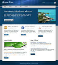 蓝色海洋CSS网页模板