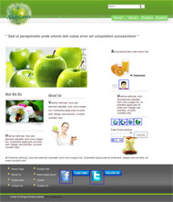 绿色苹果CSS网页模板