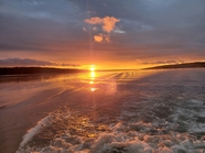 黄昏海滩日落美景图片