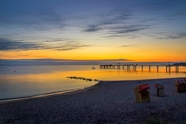 夏日黄昏唯美波罗的海海岸风景图片
