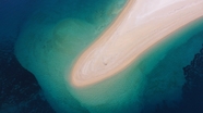 克罗地亚金角湾海滩鸟瞰图摄影图片