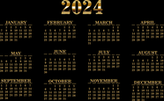 2024年日历表图片素材