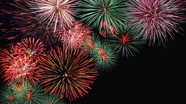 新年五彩斑斓绚丽烟花摄影图片