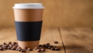 便携纸杯咖啡咖啡豆摄影图片