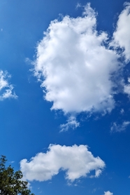 蓝色天空白色卷积云摄影图片
