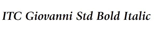 ITC Giovanni Std Bold Italic