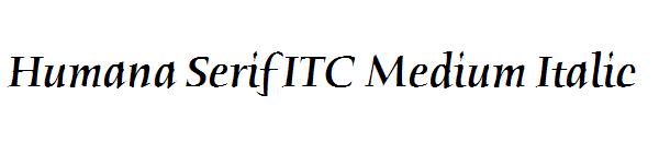 Humana Serif ITC Medium Italic