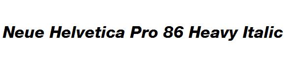 Neue Helvetica Pro 86 Heavy Italic