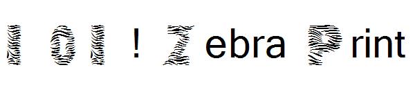 101! Zebra Print字体