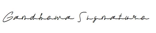Gandhewa Signature字体