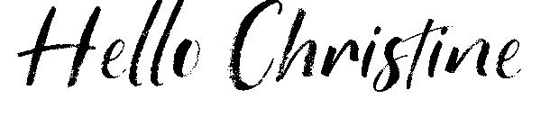 Hello Christine字体