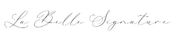 La Belle Signature字体