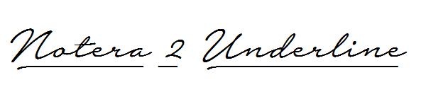 Notera 2 Underline字体