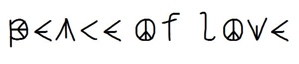 peace of love字体