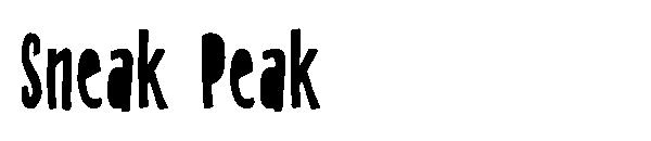 Sneak Peak字体