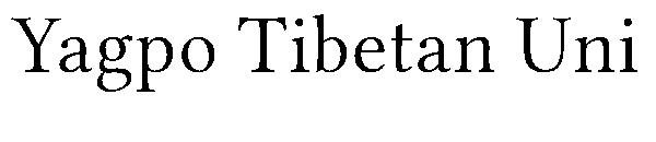Yagpo Tibetan Uni字体