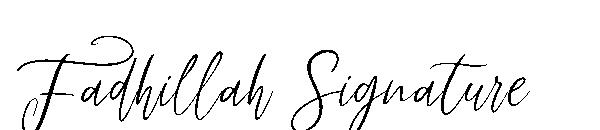 Fadhillah Signature