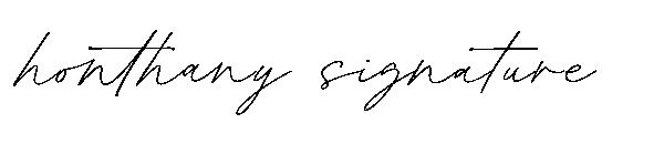 Honthany signature字体