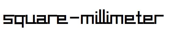 square-millimeter字体
