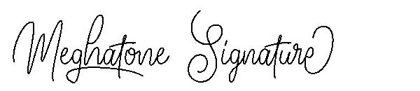 Meghatone Signature字体