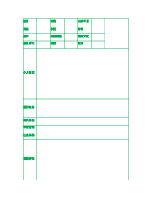  质量工程师简历表格模板