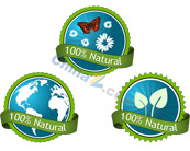 绿色自然创意标签矢量素材