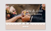 创意婚礼网站登陆页矢量素材