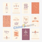 手绘标签卡片甜品