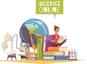 科学在线插图矢量素材