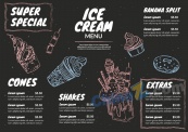 美味冰淇淋黑板菜单模板