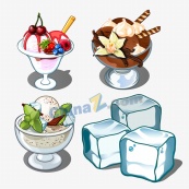 美味凉爽冰淇淋矢量插画