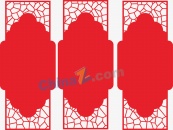 红色装饰花纹文化墙
