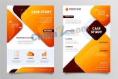 橙色商务宣传单模板设计