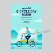 世界自行车日宣传单模板