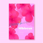 水彩亮色花卉海报设计