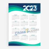 2023日历模板矢量设计