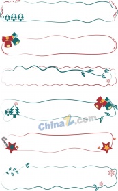 圣诞节主题边框矢量素材