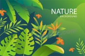 绿色植物背景矢量图