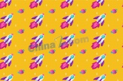 火箭像素可爱背景图设计