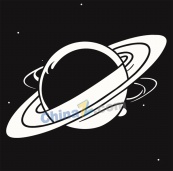 宇宙行星上的卫星环呈白色