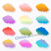 渐变色矢量标签设计素材