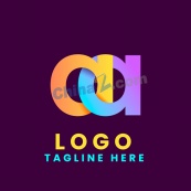 渐变英文字母LOGO矢量设计