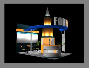 开放式展厅3D模型效果图
