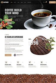咖啡奶茶销售店铺网站模板