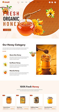农家蜂蜜网上销售HTML5模板