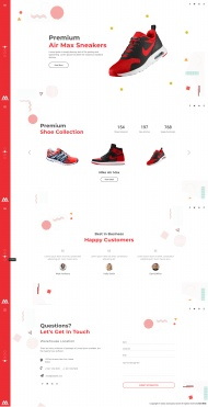 鞋类产品HTML5网站模板
